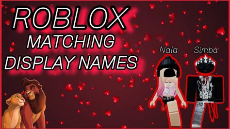 Matching display names roblox for couples. Things To Know About Matching display names roblox for couples. 